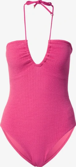 Seafolly Halter Badpakken Bustier Badpak Dames Fuchsia