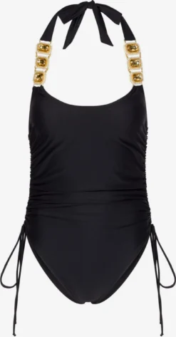Halter Badpakken Bustier Badpak Dames Zwart