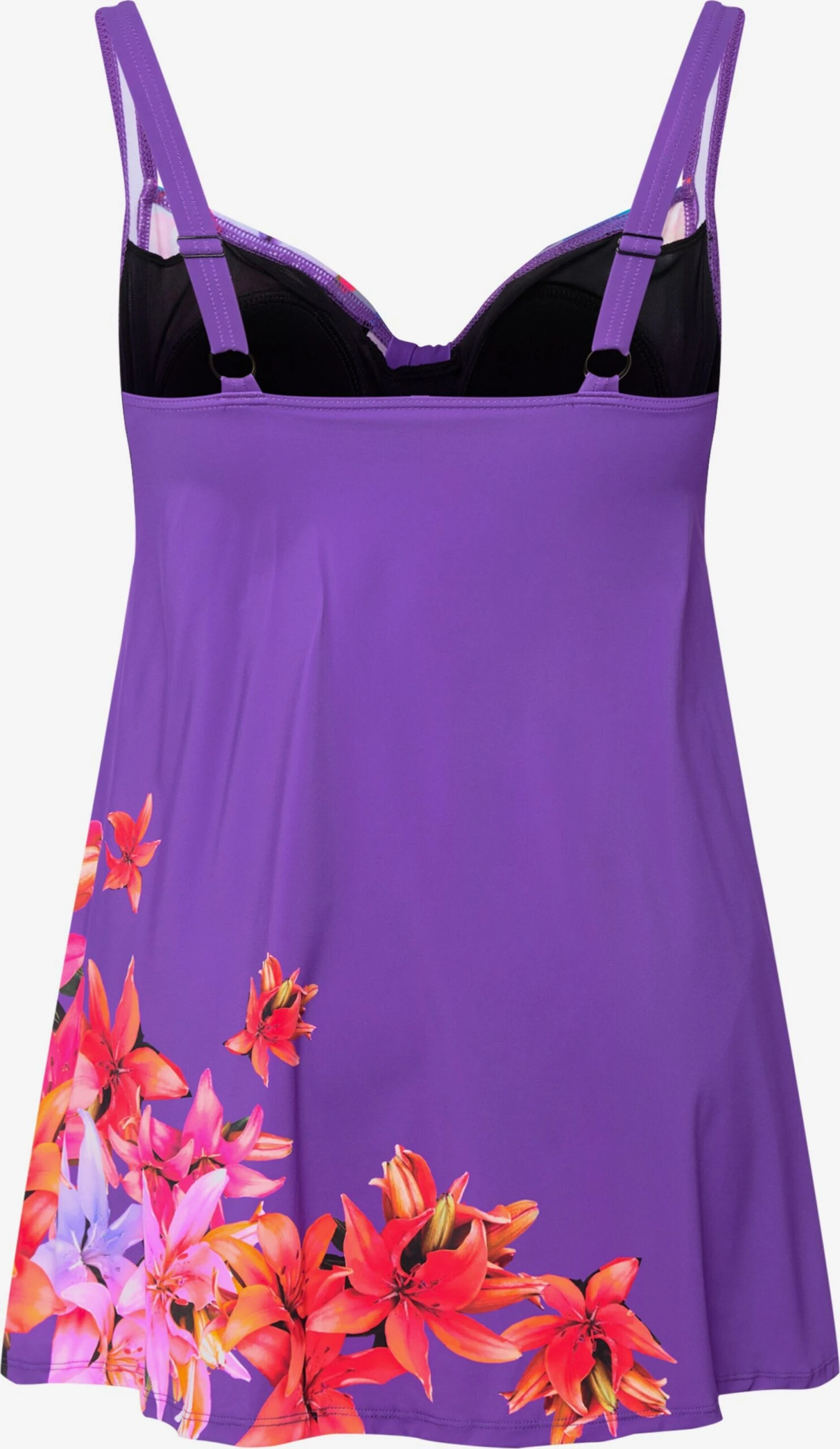 Ulla Popken Grote Cups Badpak Dames Violetblauw 2 Ulla Popken Grote Cups Badpak Dames Violetblauw - Afbeelding 2