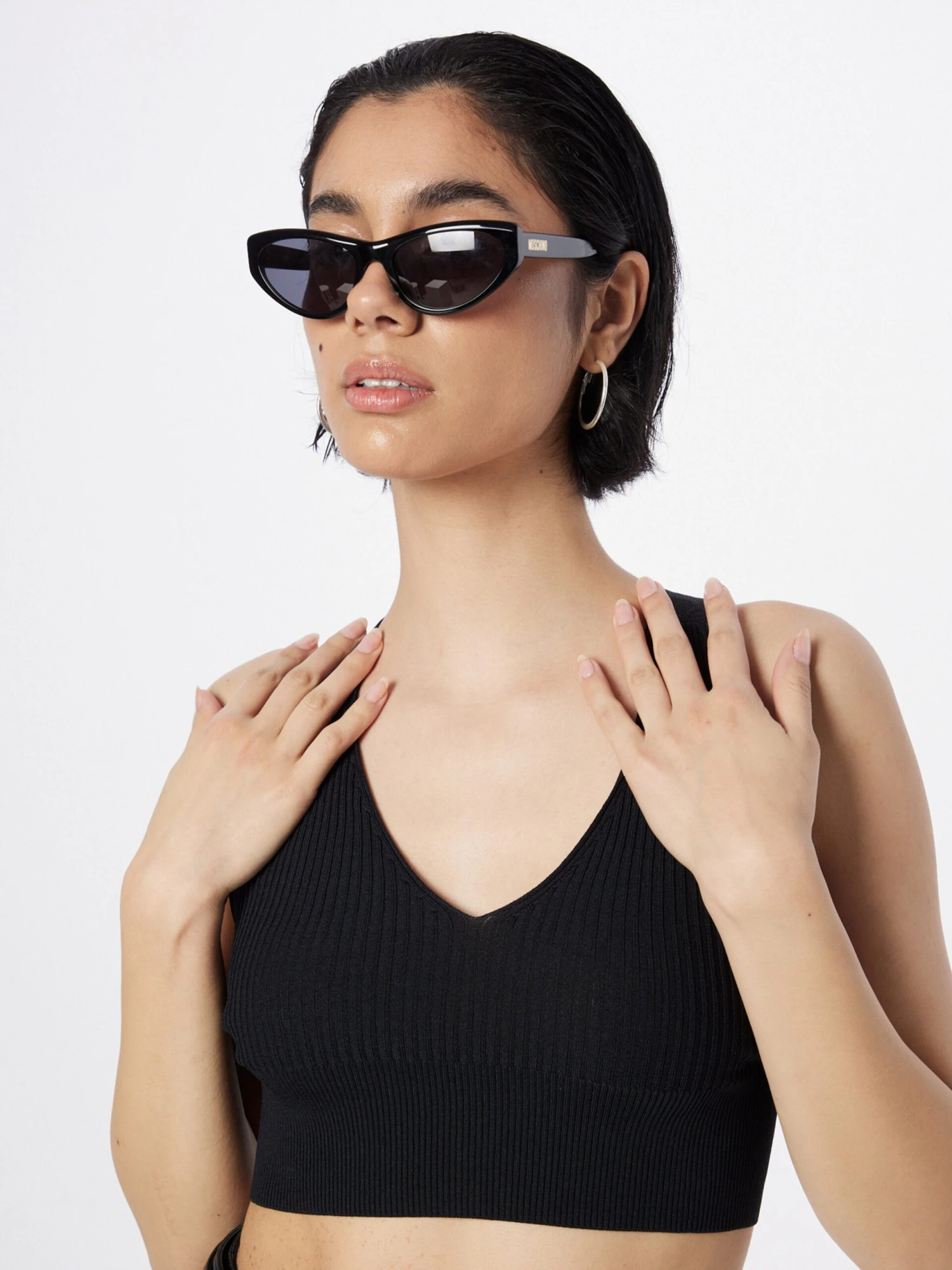 Iceberg Crop Tops Top MAGLIA Dames Zwart 2 Iceberg Crop Tops Top MAGLIA Dames Zwart - Afbeelding 2