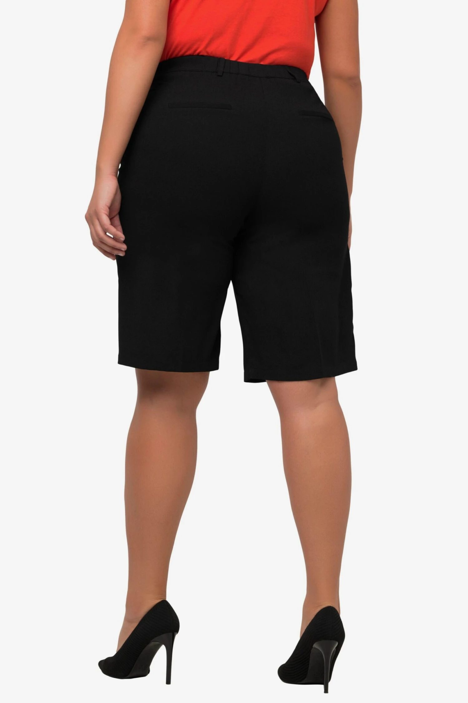 Ulla Popken Shorts Wide Leg Pantalon Dames Zwart 4 Ulla Popken Shorts Wide Leg Pantalon Dames Zwart - Afbeelding 4