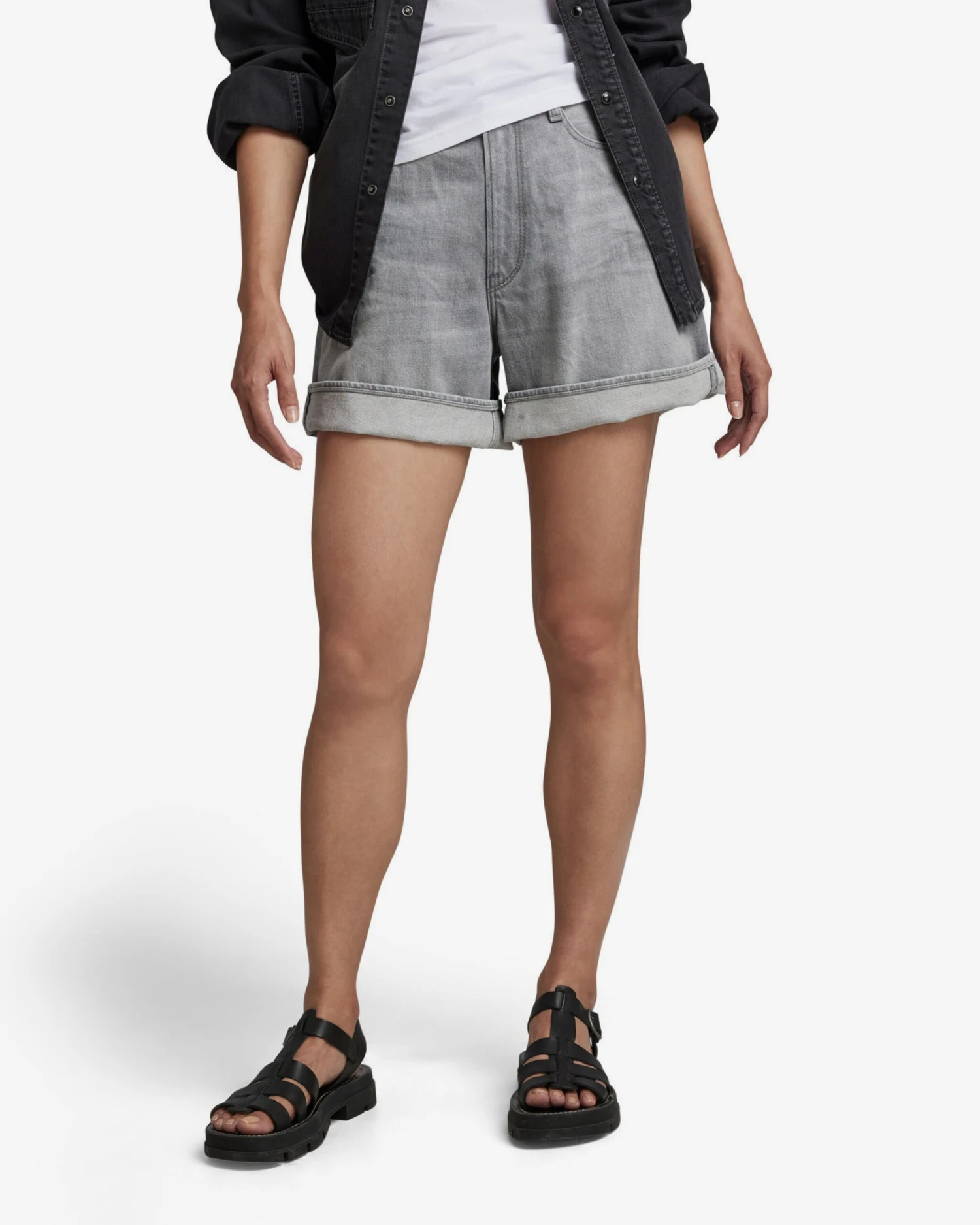 G-Star Raw Shorts Regular Broek Dames Lichtgrijs 3 G-Star Raw Shorts Regular Broek Dames Lichtgrijs - Afbeelding 3