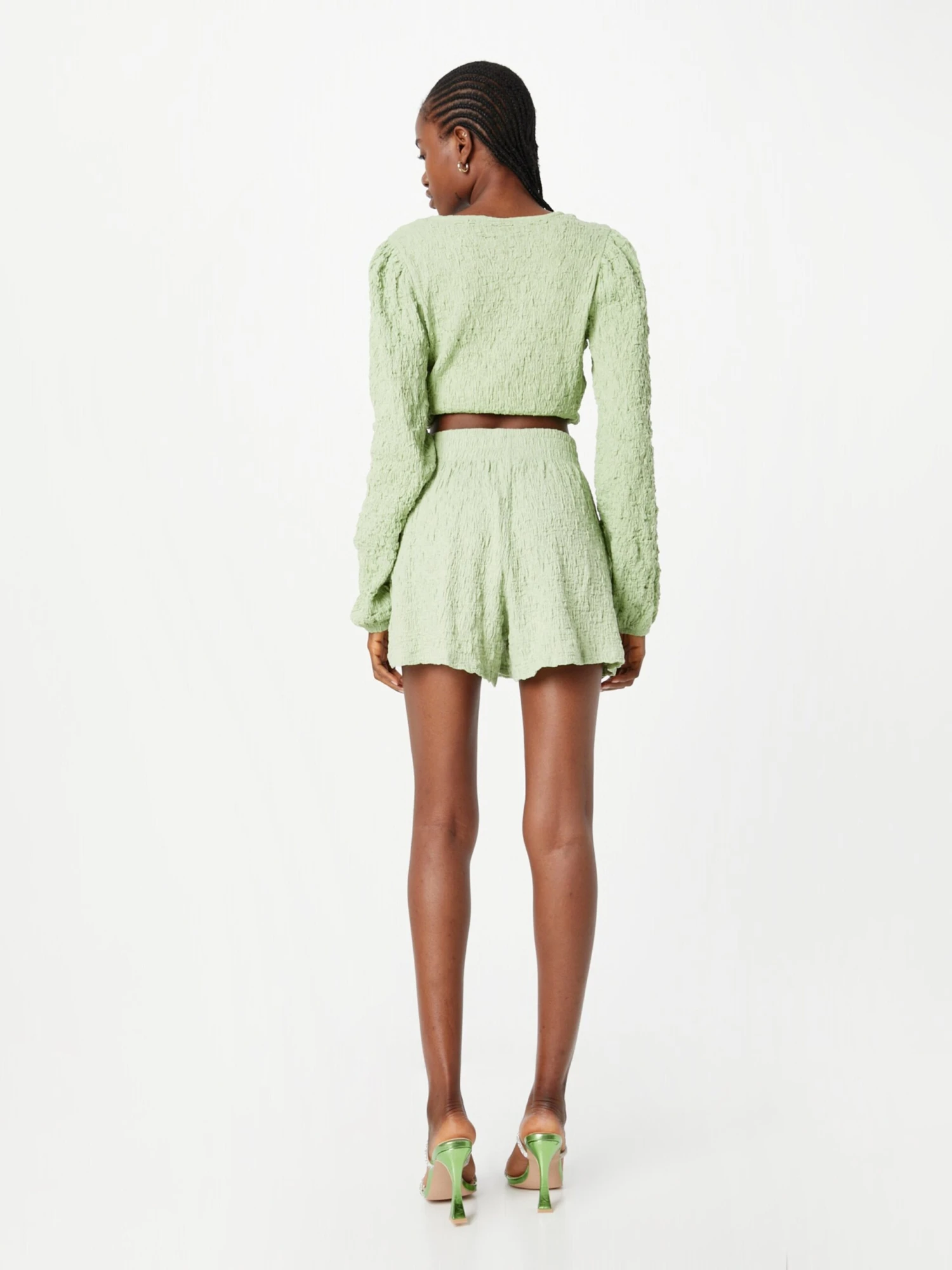 Gina Tricot Shorts Loosefit Broek Alexis Dames Pastelgroen 4 Gina Tricot Shorts Loosefit Broek Alexis Dames Pastelgroen - Afbeelding 4