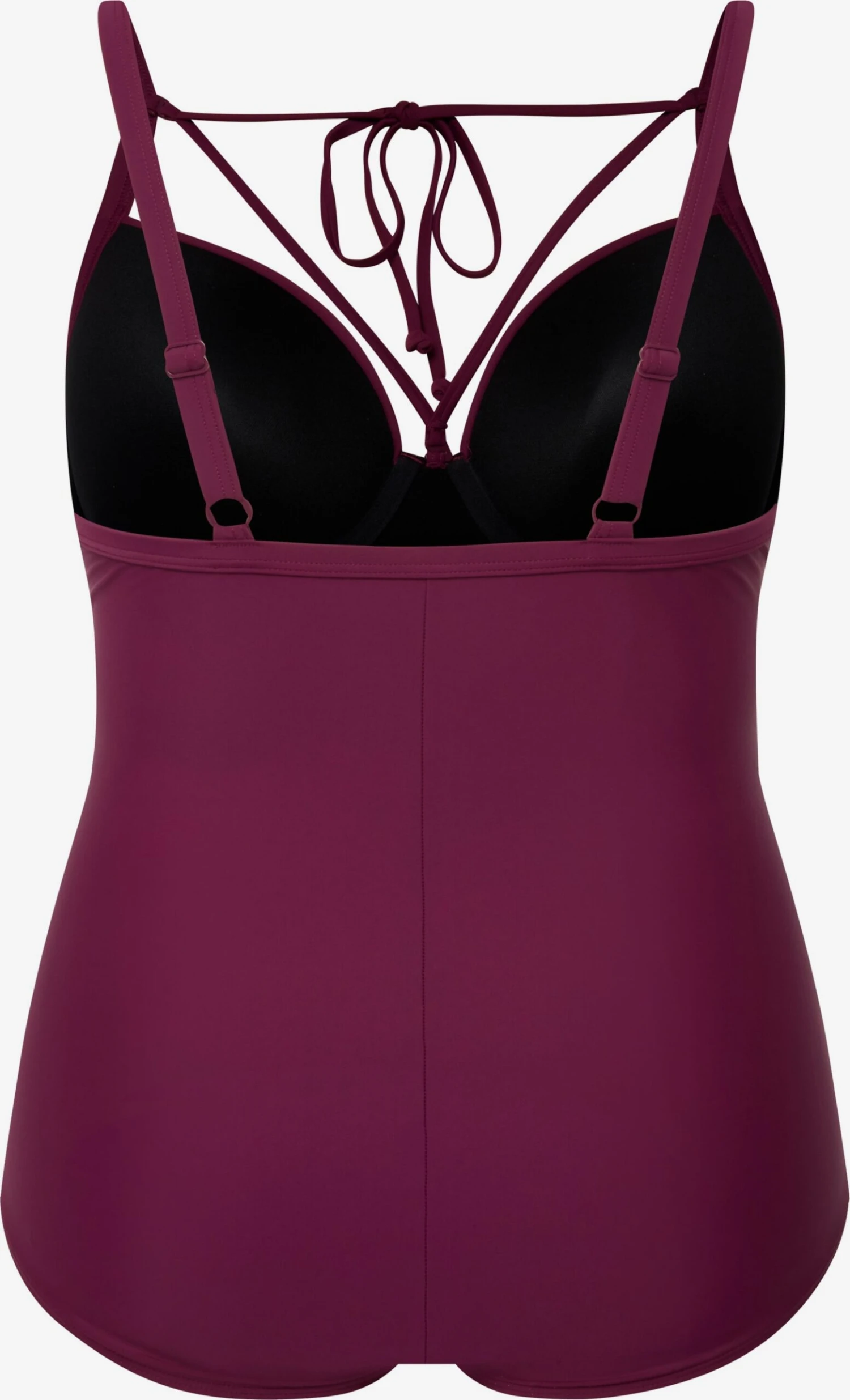 Ulla Popken Grote Cups Badpak Dames Wijnrood 2 Ulla Popken Grote Cups Badpak Dames Wijnrood - Afbeelding 2