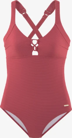 Sunseeker Grote Cups T-shirt Bh Badpak Dames Rood