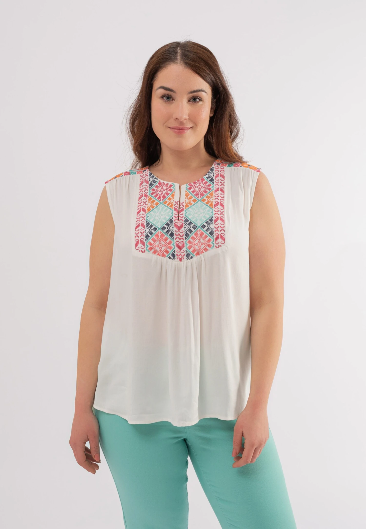 October Blouse Tops Tuniek Dames Wit 3 October Blouse Tops Tuniek Dames Wit - Afbeelding 3