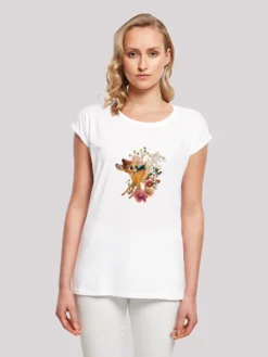 F4NT4STIC T-shirts Shirt Disney Bambi Meadow Dames Wit -NA-KD Winkel a105df9470698132329f9a5af3587faf scaled
