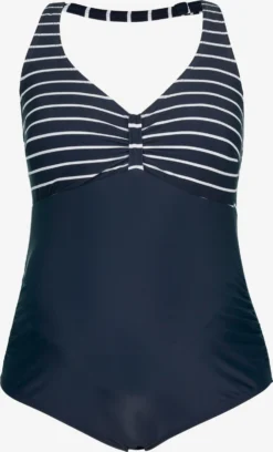 Ulla Popken Halter Badpakken Badpak Dames Marine