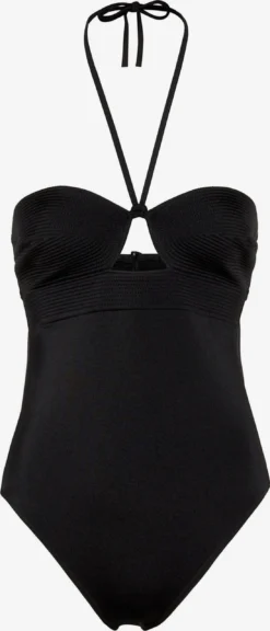 Calvin Klein Swimwear Halter Badpakken Badpak Dames Zwart