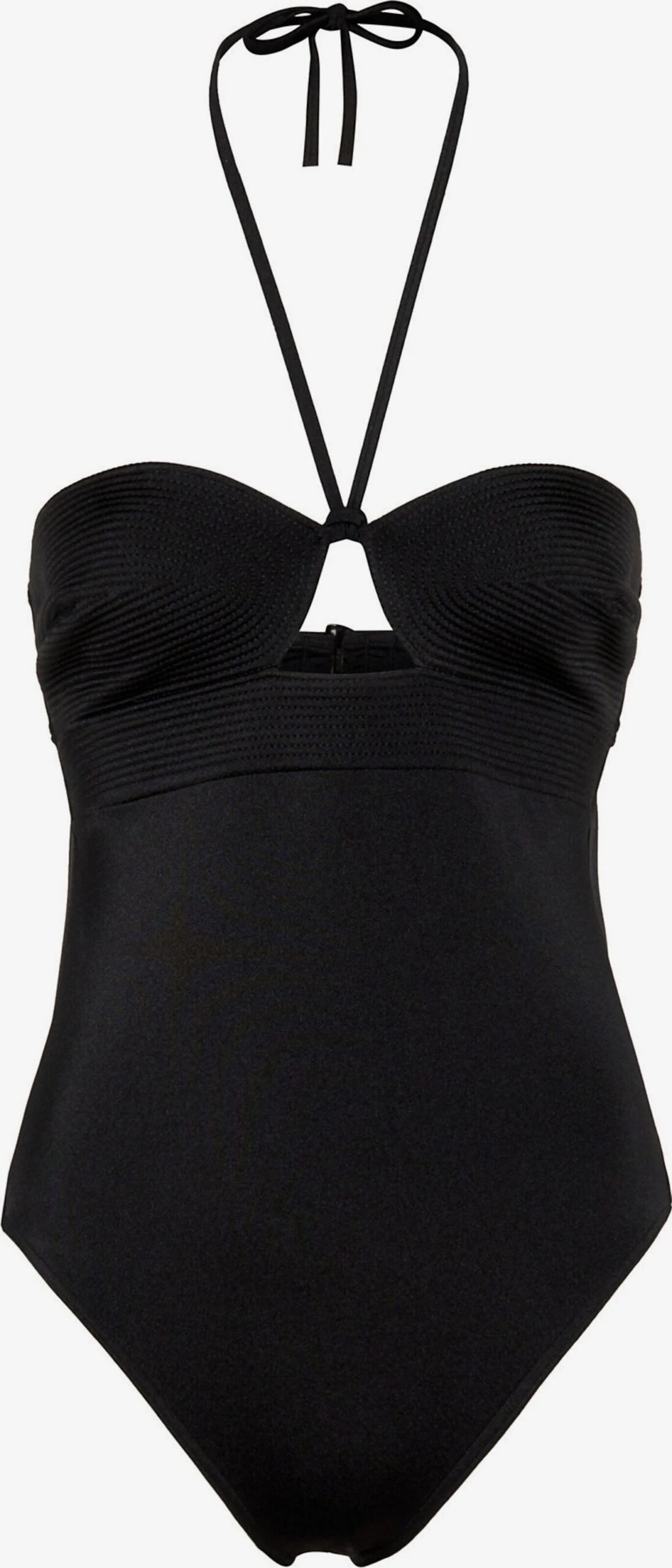 Calvin Klein Swimwear Halter Badpakken Badpak Dames Zwart 1 Calvin Klein Swimwear Halter Badpakken Badpak Dames Zwart