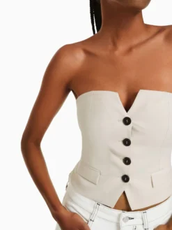 BERSHKA Crop Tops Top Dames Beige -NA-KD Winkel af84ff52faf111ebb7d8a9432491f49f scaled