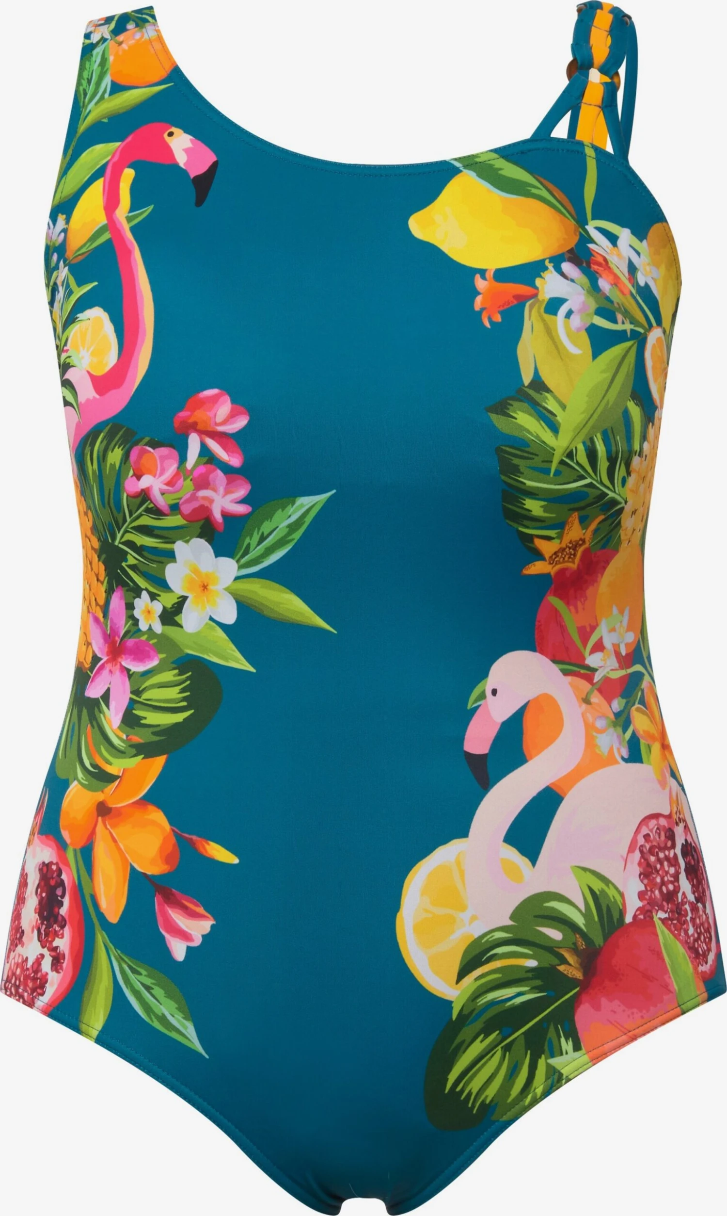 Ulla Popken Grote Cups Badpak Dames Blauw 1 Ulla Popken Grote Cups Badpak Dames Blauw