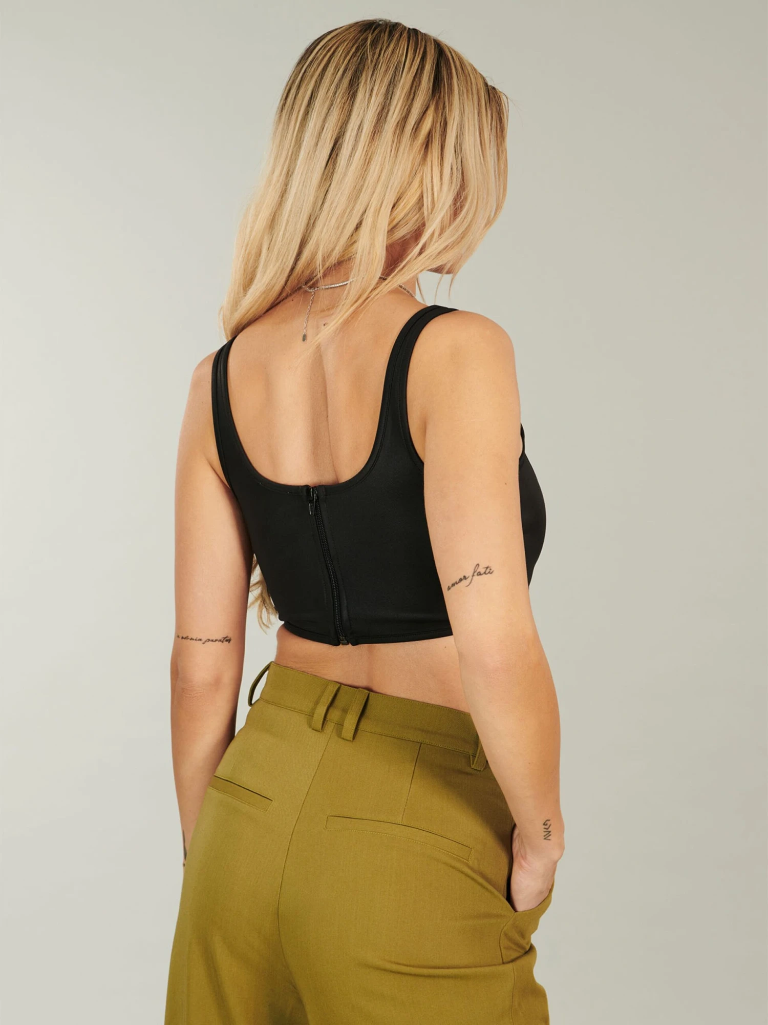 Tanktops Top Dina Dames Zwart 3 Tanktops Top Dina Dames Zwart - Afbeelding 3