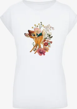 F4NT4STIC T-shirts Shirt Disney Bambi Meadow Dames Wit