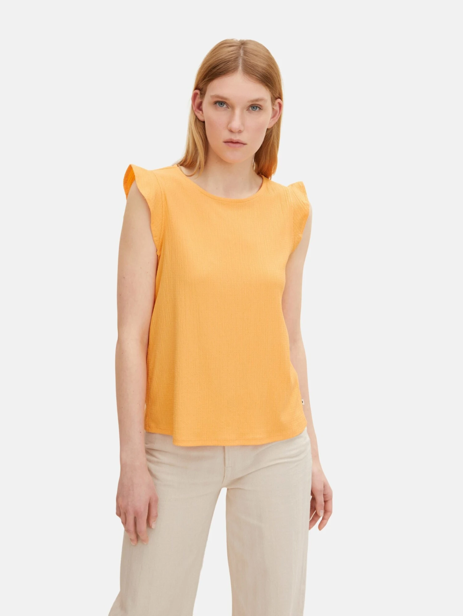 Tom Tailor Blouse Tops Blouse Dames Oranje 2 Tom Tailor Blouse Tops Blouse Dames Oranje - Afbeelding 2