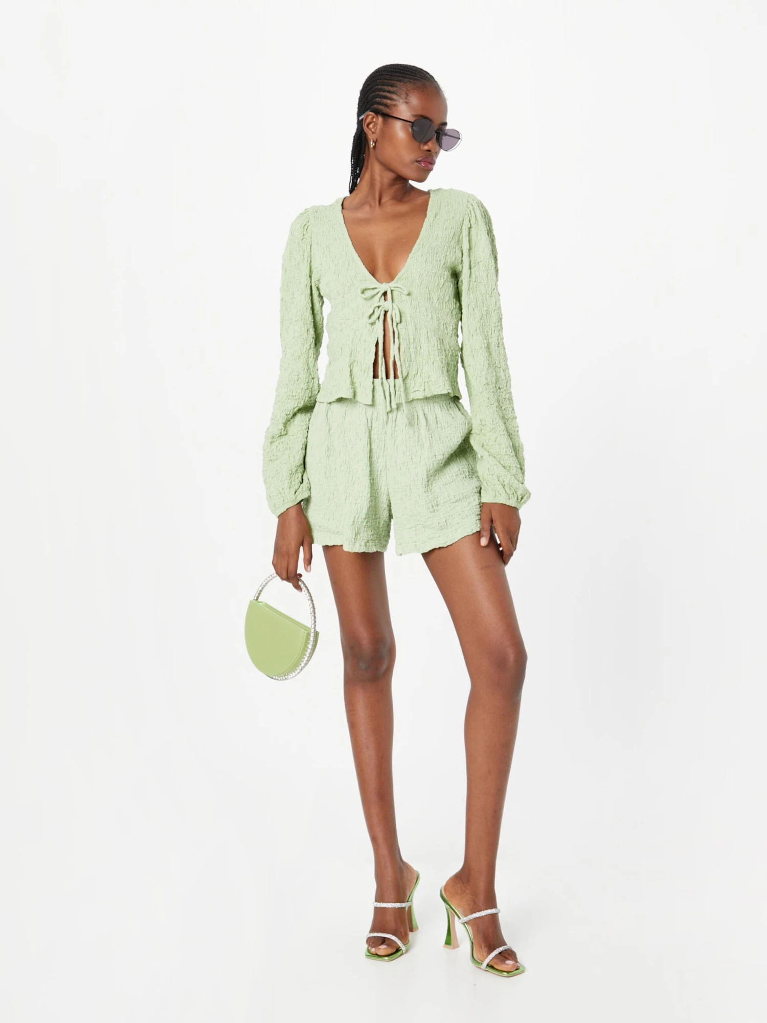 Gina Tricot Shorts Loosefit Broek Alexis Dames Pastelgroen 5 Gina Tricot Shorts Loosefit Broek Alexis Dames Pastelgroen - Afbeelding 5