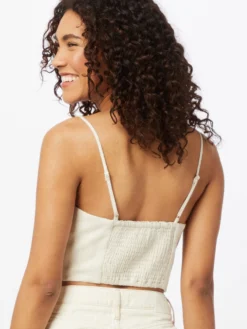 Bardot Crop Tops Top Dames Ecru -NA-KD Winkel bb8d0dcc1d1f9285e594625c6f3e6cb7 scaled