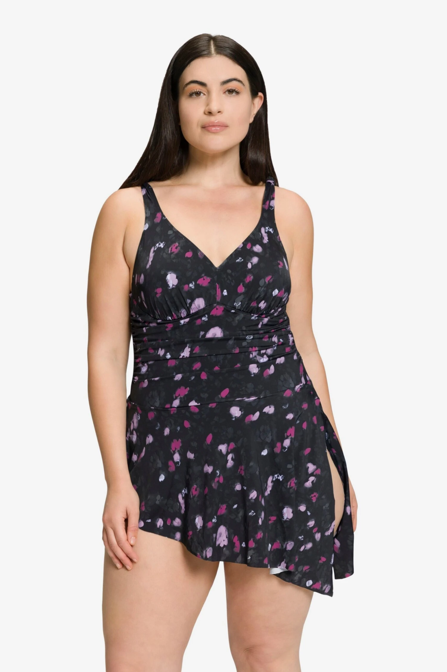 Ulla Popken Grote Cups Triangel Badpakjurk Dames Zwart 2 Ulla Popken Grote Cups Triangel Badpakjurk Dames Zwart - Afbeelding 2