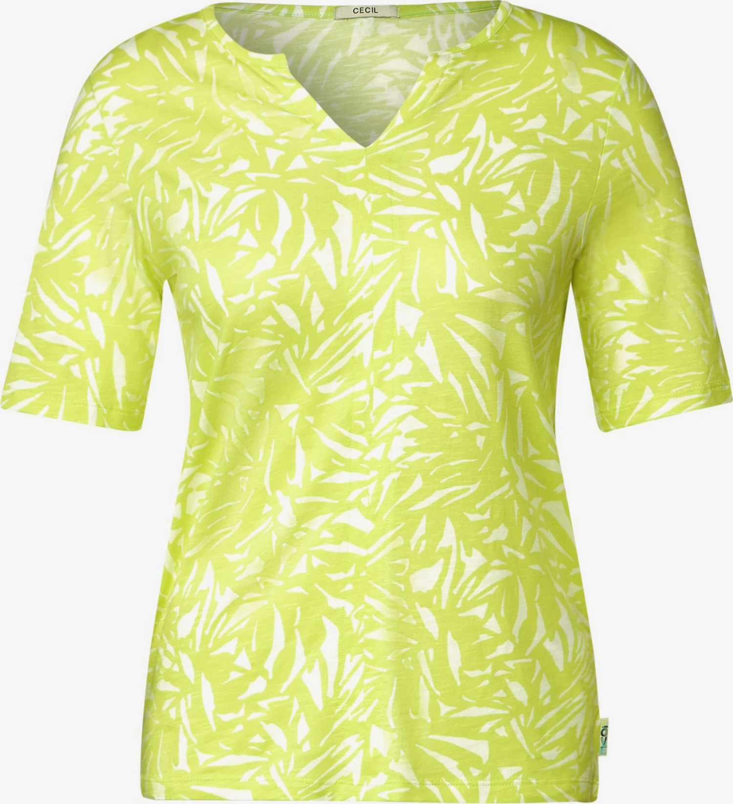 Cecil T-shirts Shirt Dames Neongeel 1 Cecil T-shirts Shirt Dames Neongeel