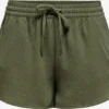 ONLY Shorts Regular Broek AFFIDA Dames Olijfgroen