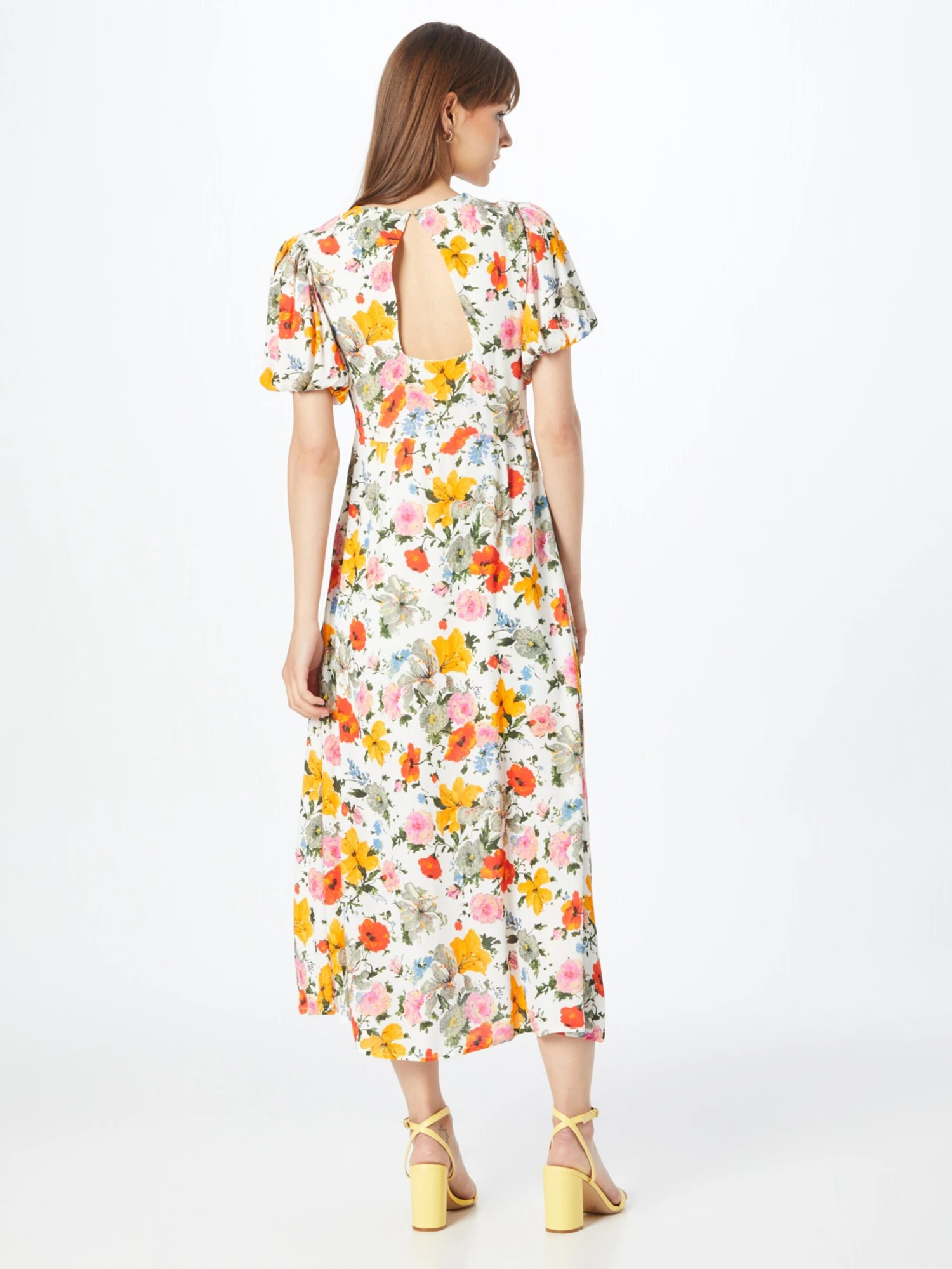 Oasis Midi Jurken Jurk Dames Ivoor 4 Oasis Midi Jurken Jurk Dames Ivoor - Afbeelding 4