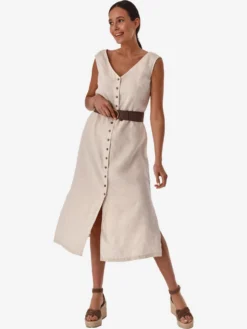 Midi Jurken Jurk MERIDO Dames Beige -NA-KD Winkel d221076df5e5ae0aa4f5a76e652264aa scaled