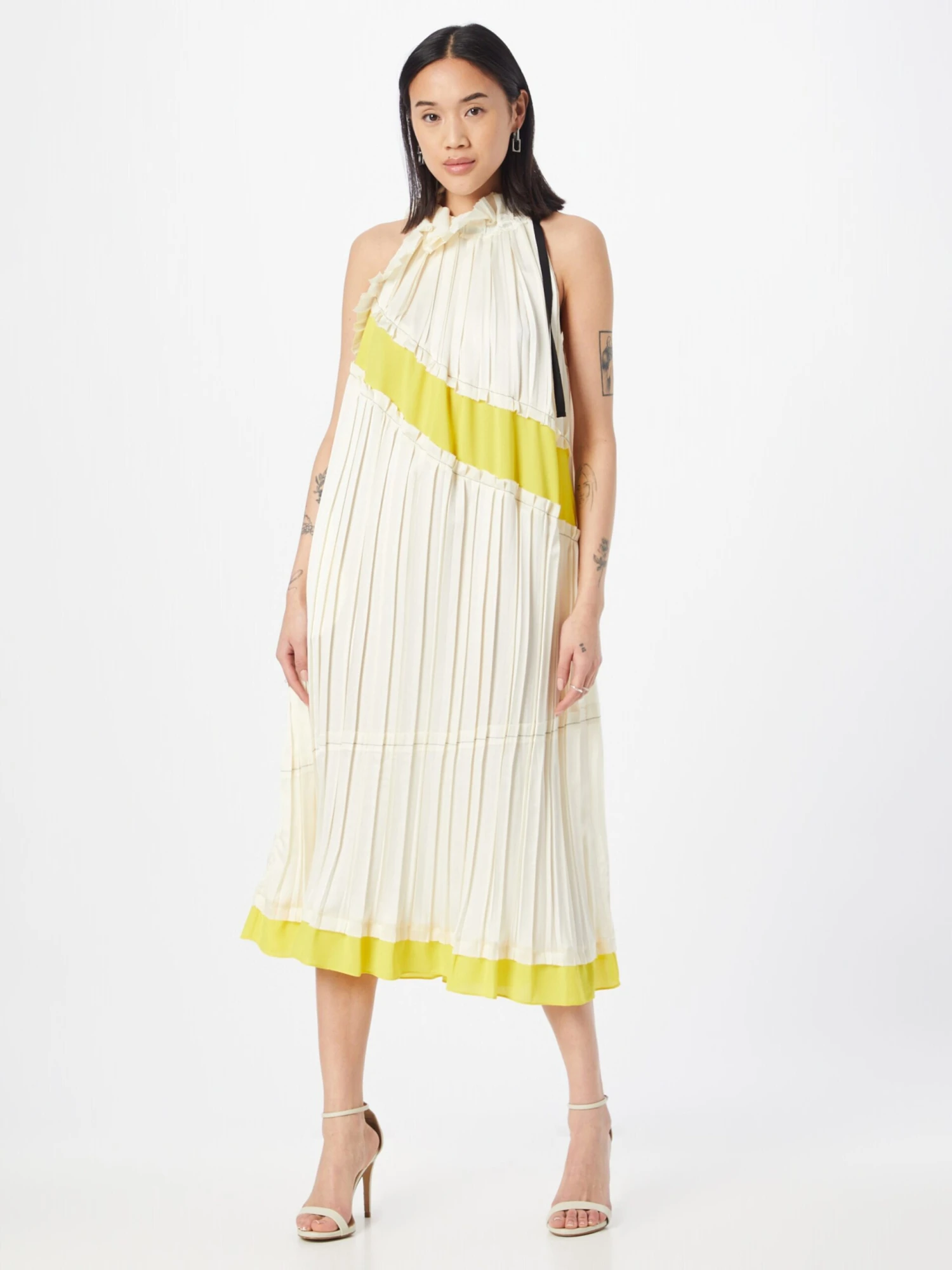 3.1 Phillip Lim Midi Jurken Jurk Dames Crème 3 3.1 Phillip Lim Midi Jurken Jurk Dames Crème - Afbeelding 3