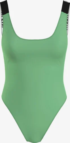 Calvin Klein Swimwear Grote Cups Bustier Badpak Dames Lichtgroen