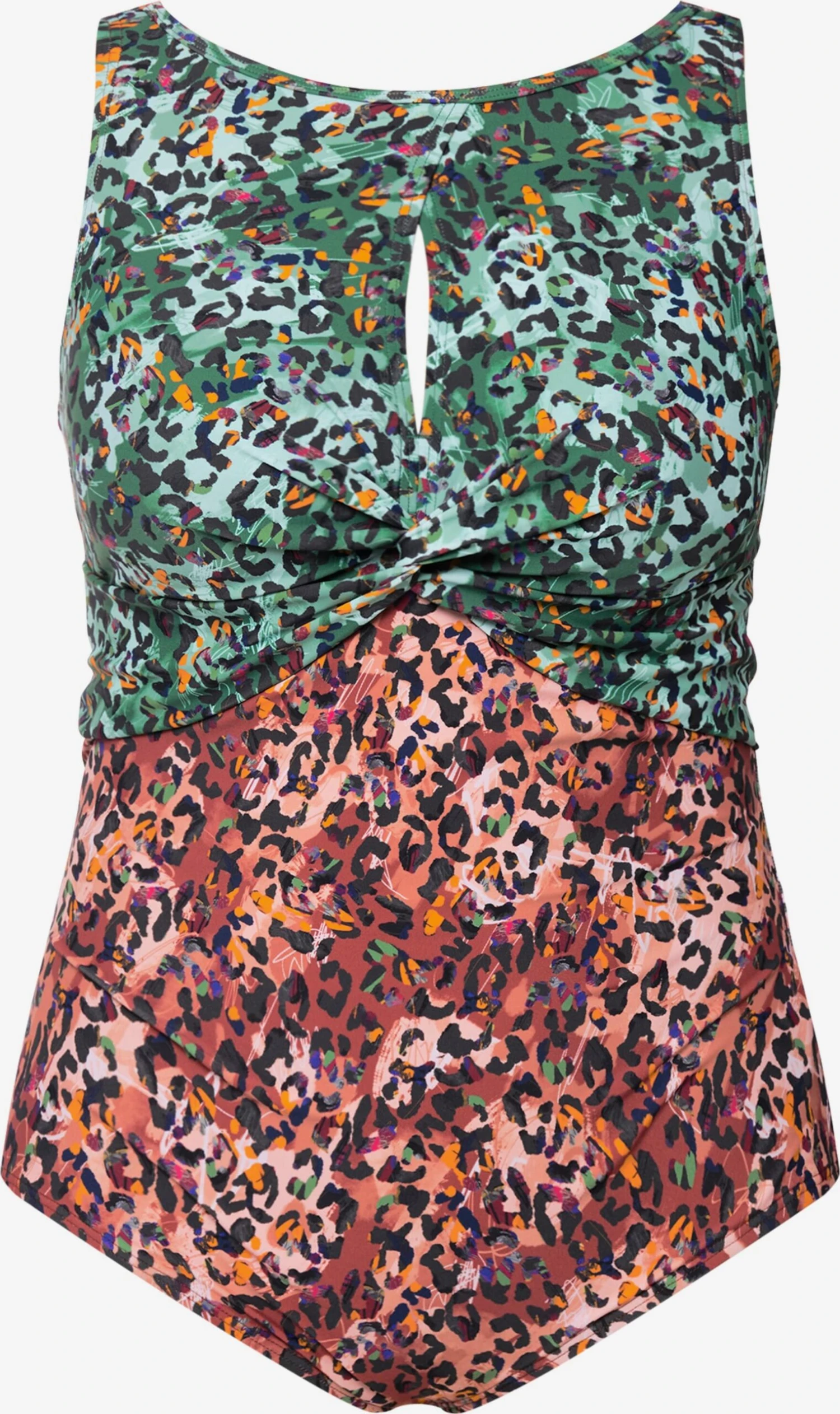 Ulla Popken Grote Cups Bustier Badpak Dames Groen 1 Ulla Popken Grote Cups Bustier Badpak Dames Groen