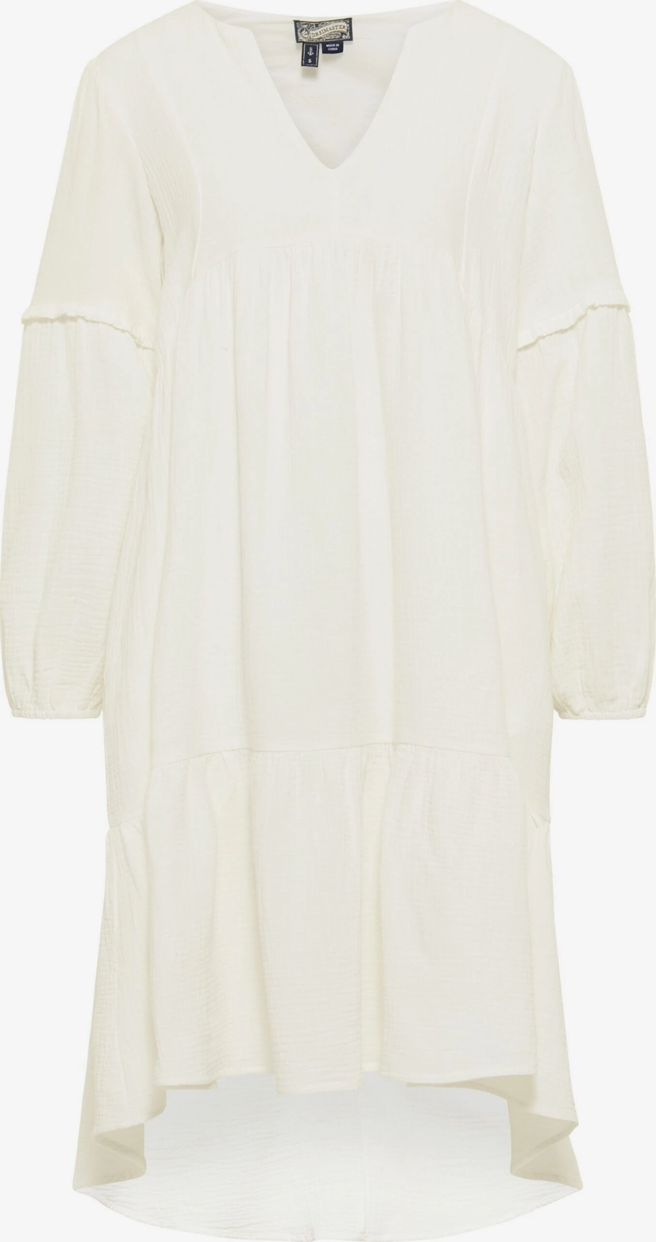 DreiMaster Vintage Midi Jurken Jurk Dames Wolwit 1 DreiMaster Vintage Midi Jurken Jurk Dames Wolwit