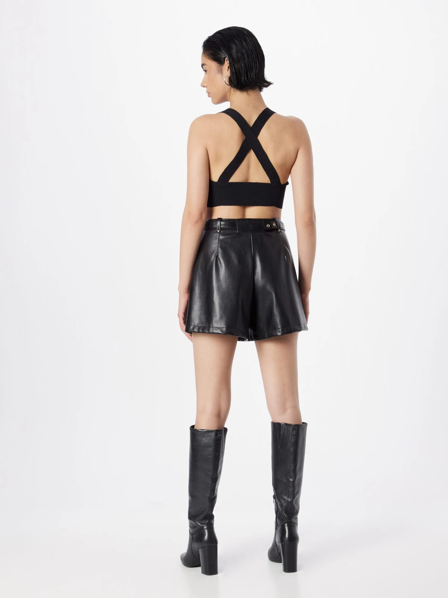 Iceberg Crop Tops Top MAGLIA Dames Zwart 4 Iceberg Crop Tops Top MAGLIA Dames Zwart - Afbeelding 4