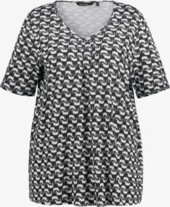 Ulla Popken T-shirts Shirt Dames Ombergrijs