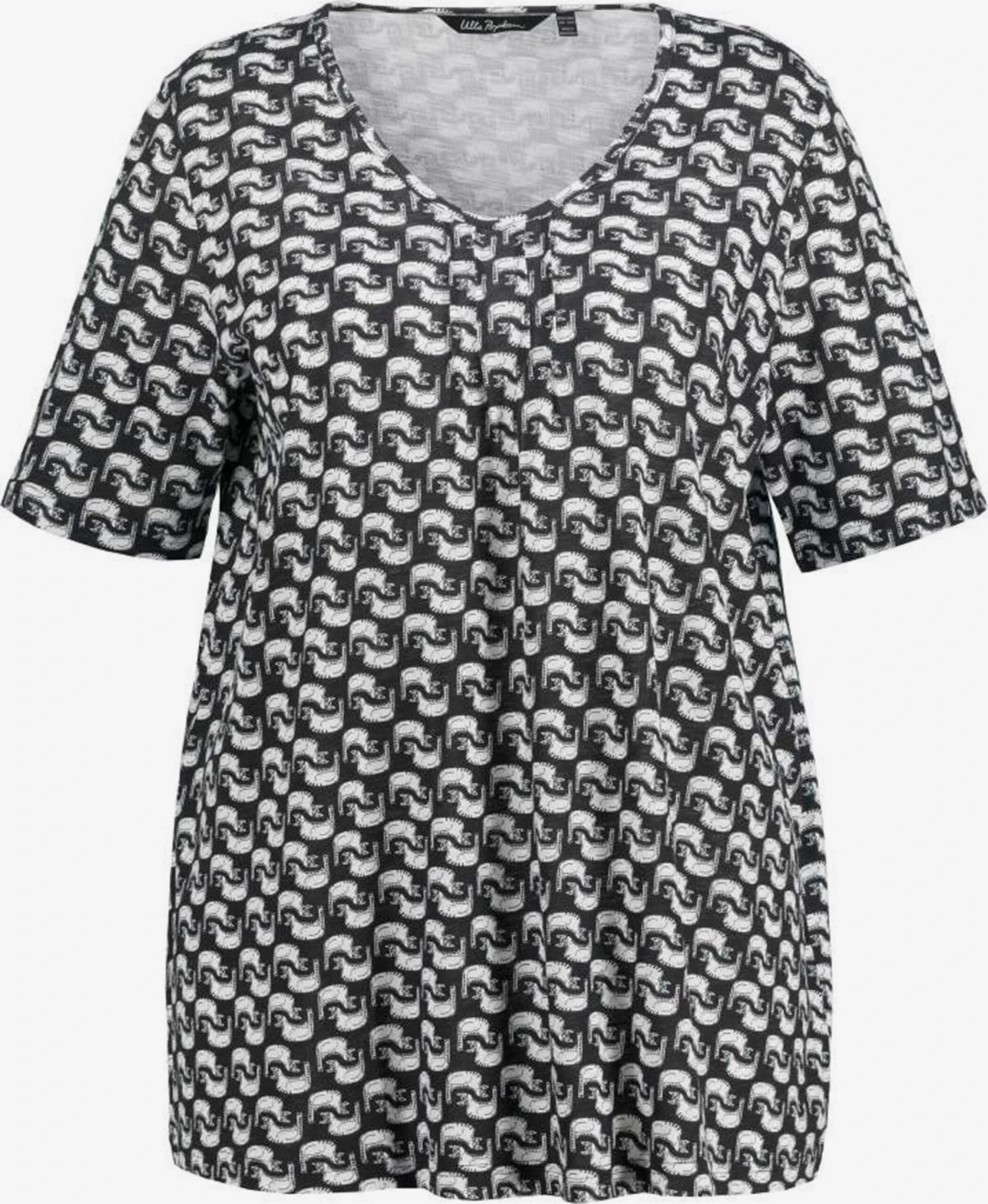 Ulla Popken T-shirts Shirt Dames Ombergrijs 1 Ulla Popken T-shirts Shirt Dames Ombergrijs