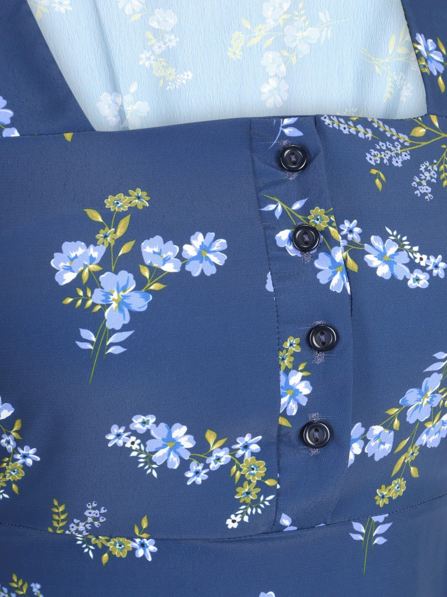 Midi Jurken Jurk Dames Enziaan / Lichtblauw 3 Midi Jurken Jurk Dames Enziaan / Lichtblauw - Afbeelding 3