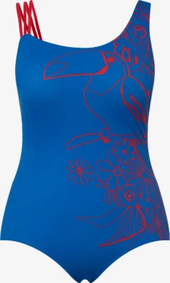 Ulla Popken Grote Cups Badpak Dames Blauw