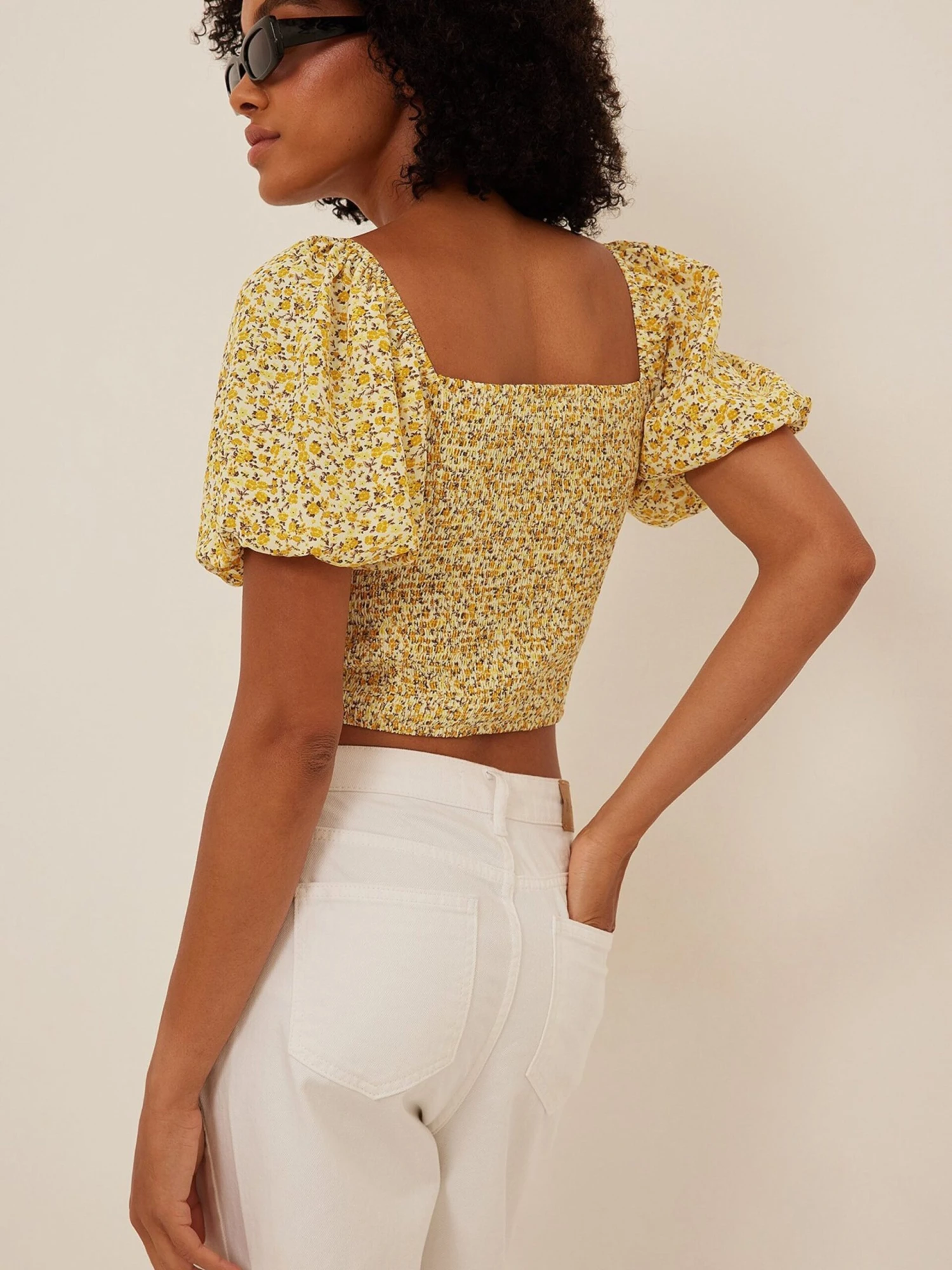 NA-KD Crop Tops Top Dames Geel / Lichtgeel / Donkergeel 2 NA-KD Crop Tops Top Dames Geel / Lichtgeel / Donkergeel - Afbeelding 2