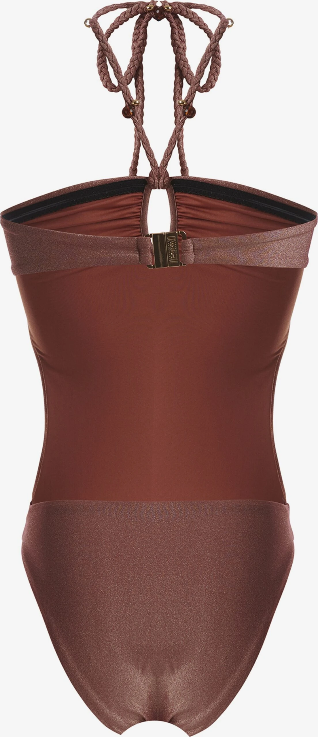 Wolford Halter Badpakken Badpak Disco One Piece Dames Brons 2 Wolford Halter Badpakken Badpak Disco One Piece Dames Brons - Afbeelding 2