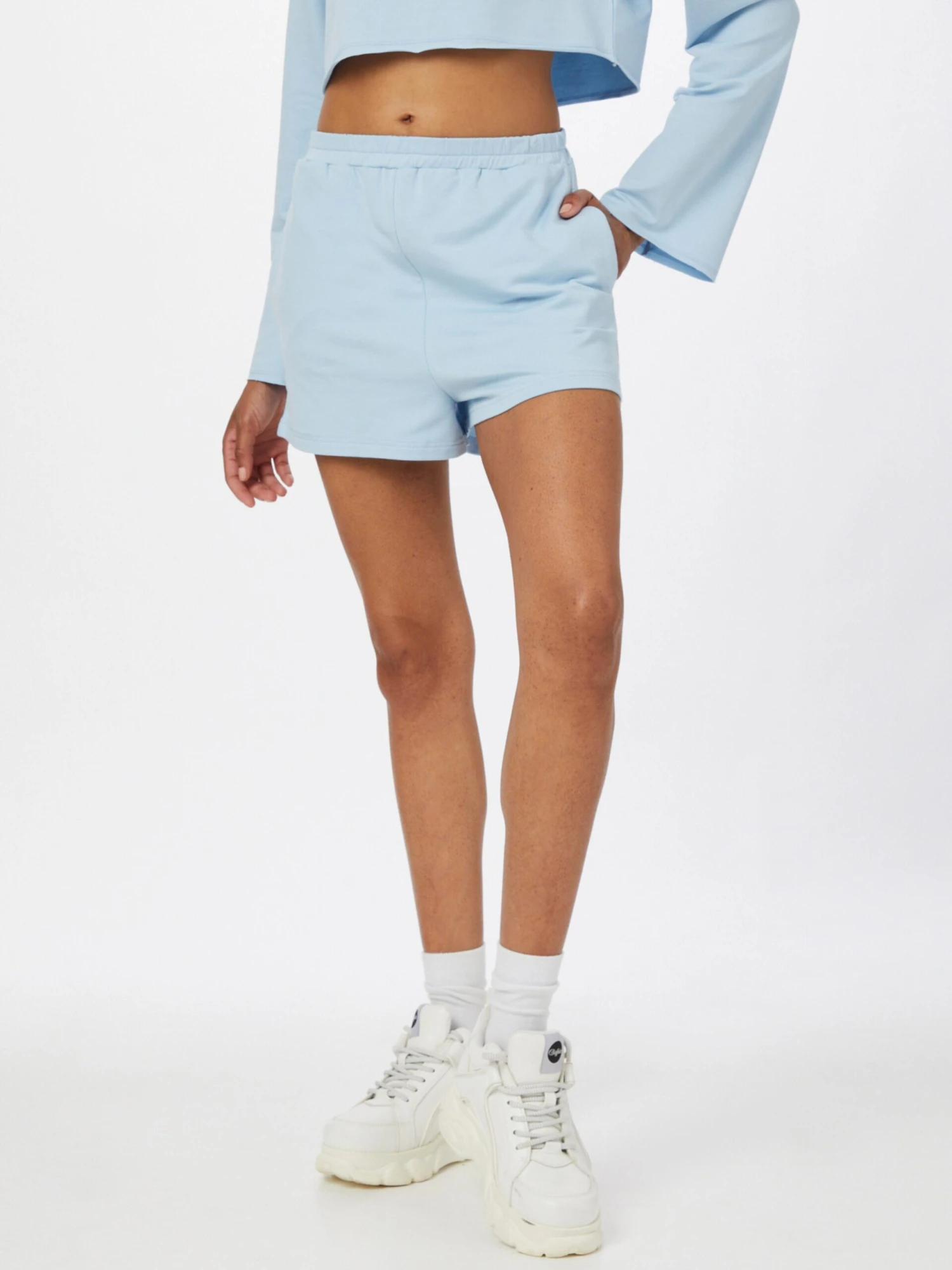 Shorts Regular Broek Abby Dames Lichtblauw 3 Shorts Regular Broek Abby Dames Lichtblauw - Afbeelding 3