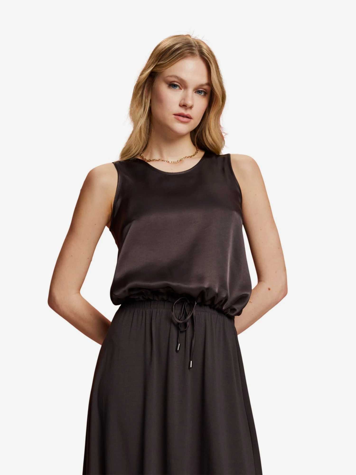 ESPRIT Blouse Tops Blouse Dames Antraciet 2 ESPRIT Blouse Tops Blouse Dames Antraciet - Afbeelding 2