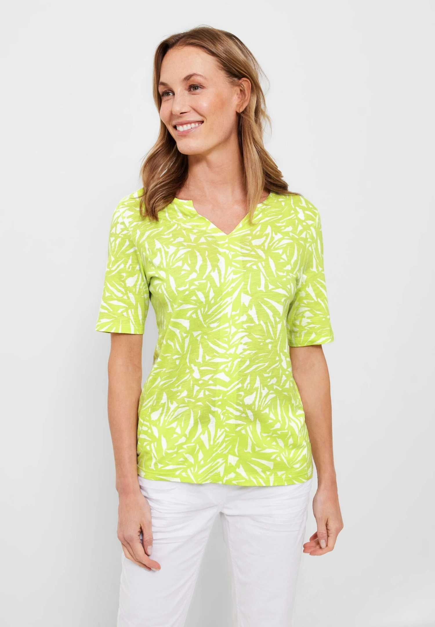 Cecil T-shirts Shirt Dames Neongeel 2 Cecil T-shirts Shirt Dames Neongeel - Afbeelding 2