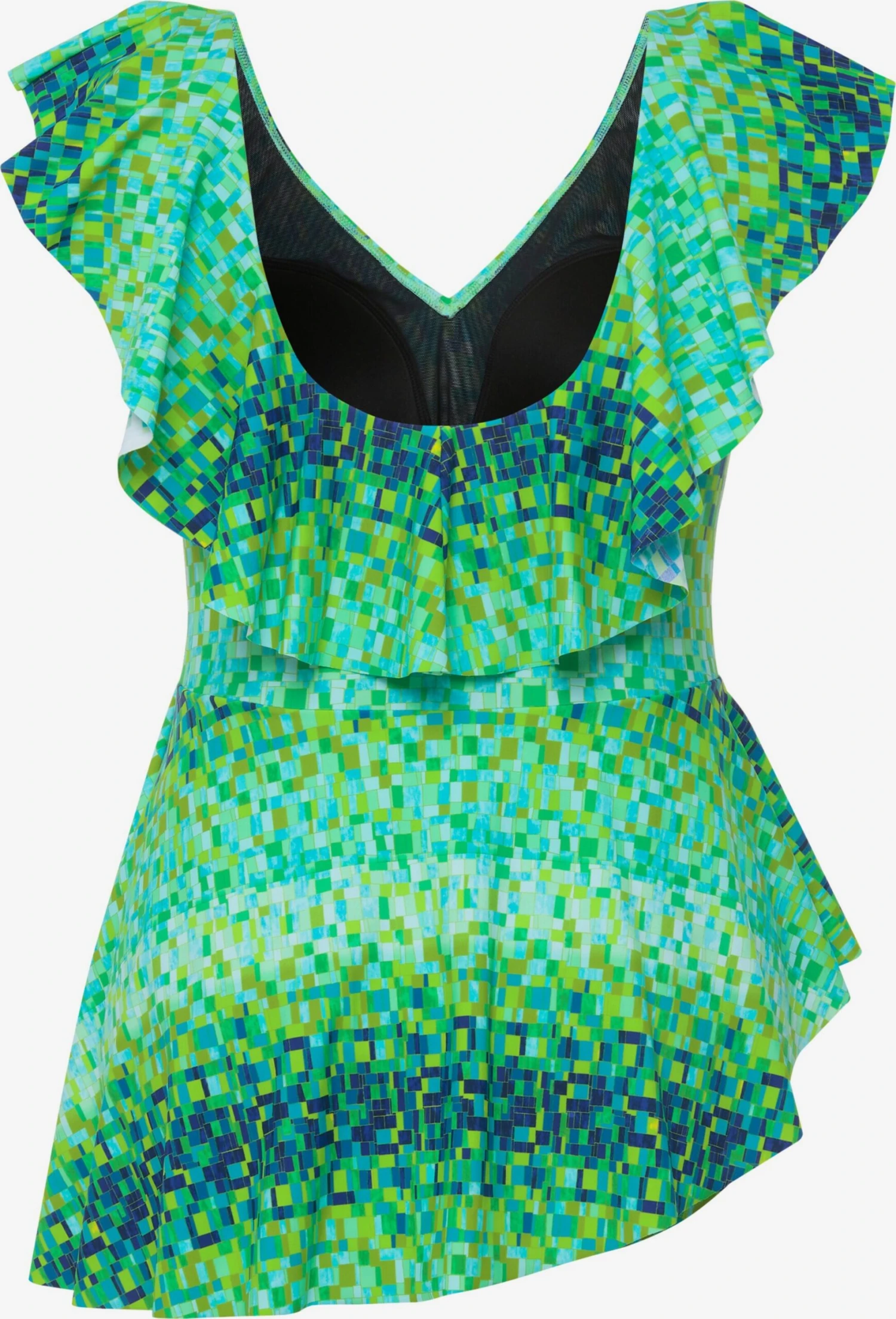 Ulla Popken Grote Cups Triangel Badpakjurk Dames Groen 2 Ulla Popken Grote Cups Triangel Badpakjurk Dames Groen - Afbeelding 2