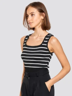 Tanktops Top Clara Dames Zwart / Wit -NA-KD Winkel fa8538b4ceed20c6aadfa420dffca98e scaled
