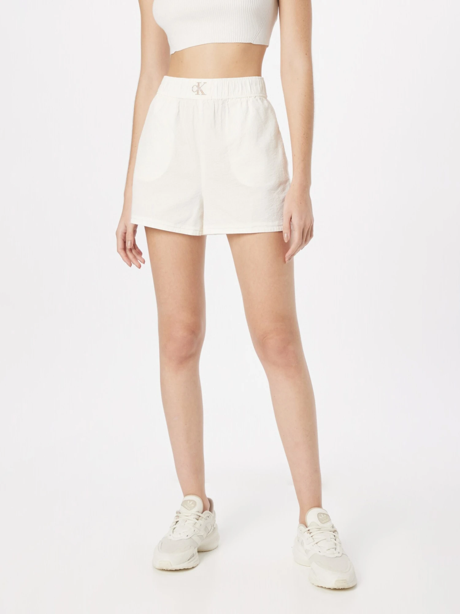 Calvin Klein Jeans Shorts Regular Broek Dames Wit 3 Calvin Klein Jeans Shorts Regular Broek Dames Wit - Afbeelding 3